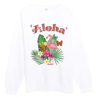 Aloha Flamingo Tropical Premium Crewneck Sweatshirt