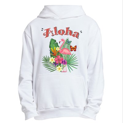 Aloha Flamingo Tropical Urban Pullover Hoodie