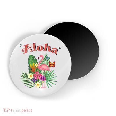 Aloha Flamingo Tropical Magnet