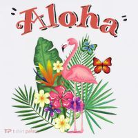 Aloha Flamingo Tropical Magnet