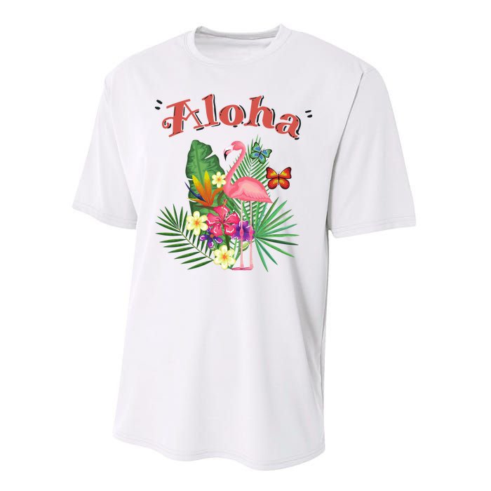 Aloha Flamingo Tropical Performance Sprint T-Shirt