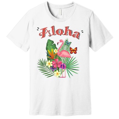 Aloha Flamingo Tropical Premium T-Shirt