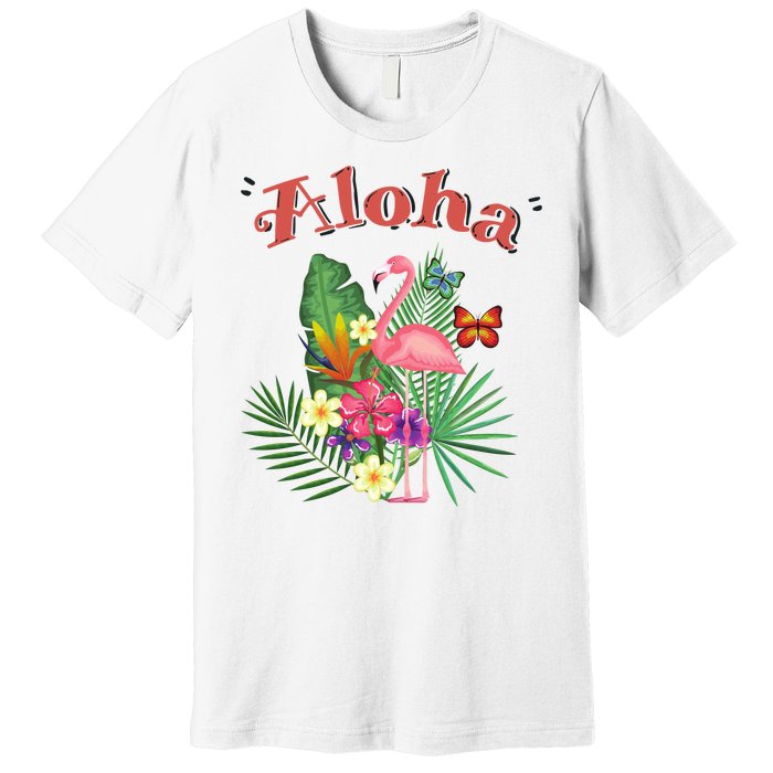 Aloha Flamingo Tropical Premium T-Shirt