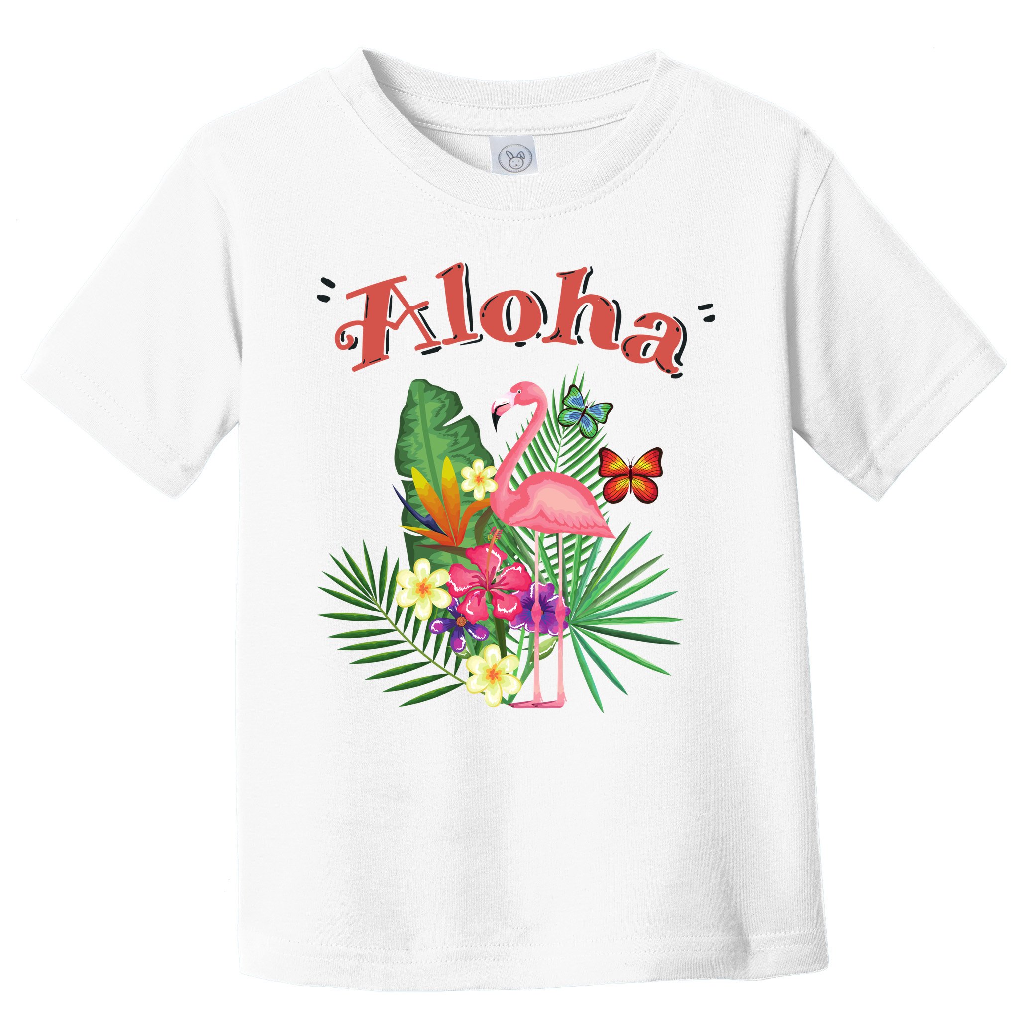 Aloha Flamingo Tropical Toddler T-Shirt