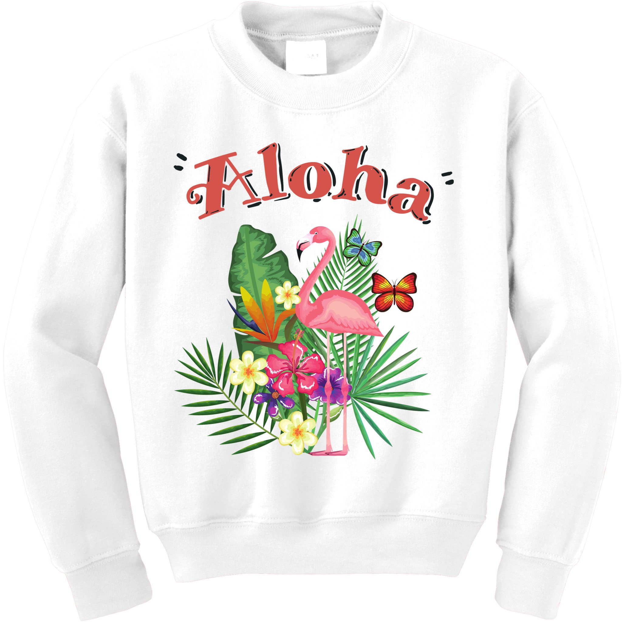 Aloha Flamingo Tropical Kids Sweatshirt