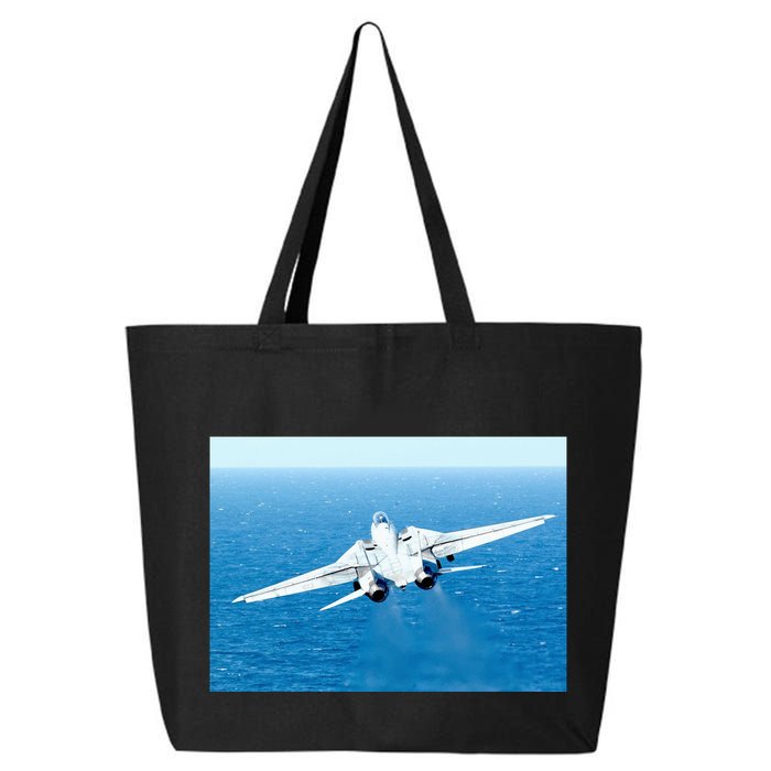 An F14d Tomcat From The Tomcatters Of Fighter Squadron Three One (Vf 31) 25L Jumbo Tote