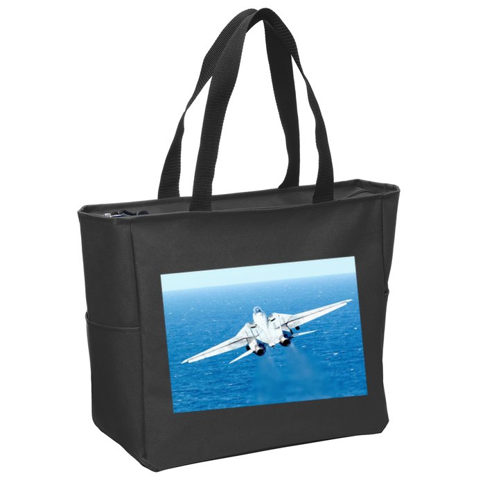 An F14d Tomcat From The Tomcatters Of Fighter Squadron Three One (Vf 31) Zip Tote Bag