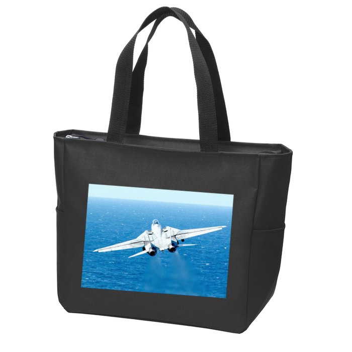 An F14d Tomcat From The Tomcatters Of Fighter Squadron Three One (Vf 31) Zip Tote Bag