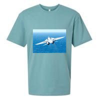 An F14d Tomcat From The Tomcatters Of Fighter Squadron Three One (Vf 31) Sueded Cloud Jersey T-Shirt