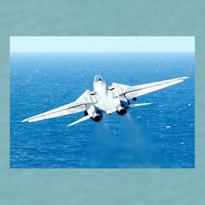 An F14d Tomcat From The Tomcatters Of Fighter Squadron Three One (Vf 31) Sueded Cloud Jersey T-Shirt