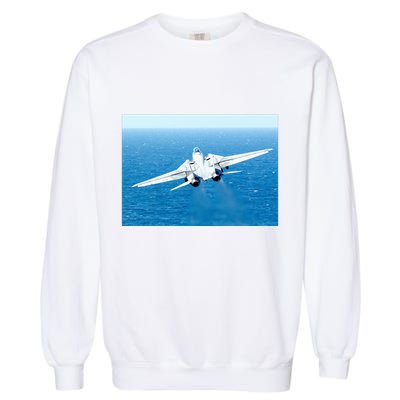 An F14d Tomcat From The Tomcatters Of Fighter Squadron Three One (Vf 31) Garment-Dyed Sweatshirt