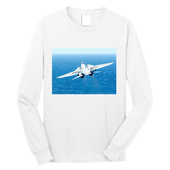 An F14d Tomcat From The Tomcatters Of Fighter Squadron Three One (Vf 31) Long Sleeve Shirt