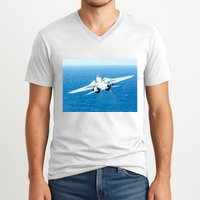 An F14d Tomcat From The Tomcatters Of Fighter Squadron Three One (Vf 31) V-Neck T-Shirt