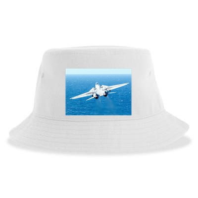 An F14d Tomcat From The Tomcatters Of Fighter Squadron Three One (Vf 31) Sustainable Bucket Hat