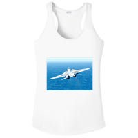 An F14d Tomcat From The Tomcatters Of Fighter Squadron Three One (Vf 31) Ladies PosiCharge Competitor Racerback Tank