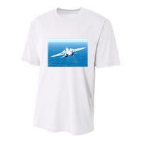 An F14d Tomcat From The Tomcatters Of Fighter Squadron Three One (Vf 31) Youth Performance Sprint T-Shirt
