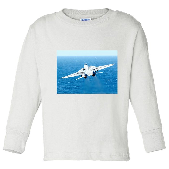 An F14d Tomcat From The Tomcatters Of Fighter Squadron Three One (Vf 31) Toddler Long Sleeve Shirt