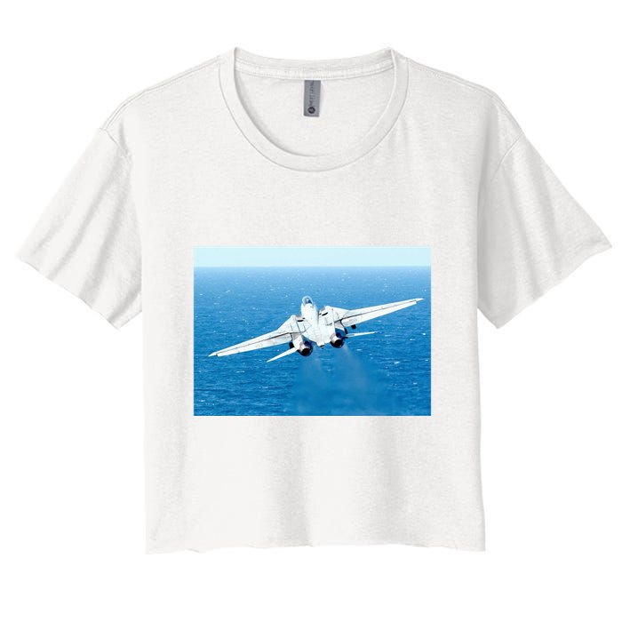 An F14d Tomcat From The Tomcatters Of Fighter Squadron Three One (Vf 31) Crop Top