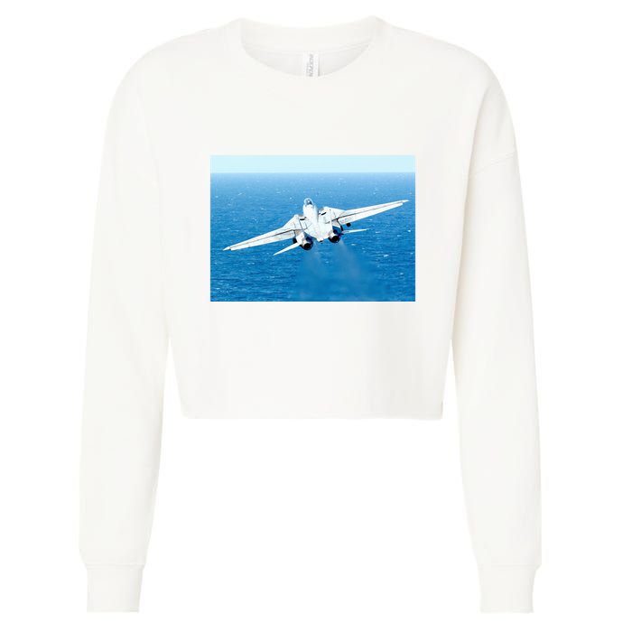 An F14d Tomcat From The Tomcatters Of Fighter Squadron Three One (Vf 31) Cropped Pullover Crew