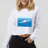 An F14d Tomcat From The Tomcatters Of Fighter Squadron Three One (Vf 31) Cropped Pullover Crew