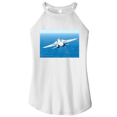 An F14d Tomcat From The Tomcatters Of Fighter Squadron Three One (Vf 31) Women's Perfect Tri Rocker Tank