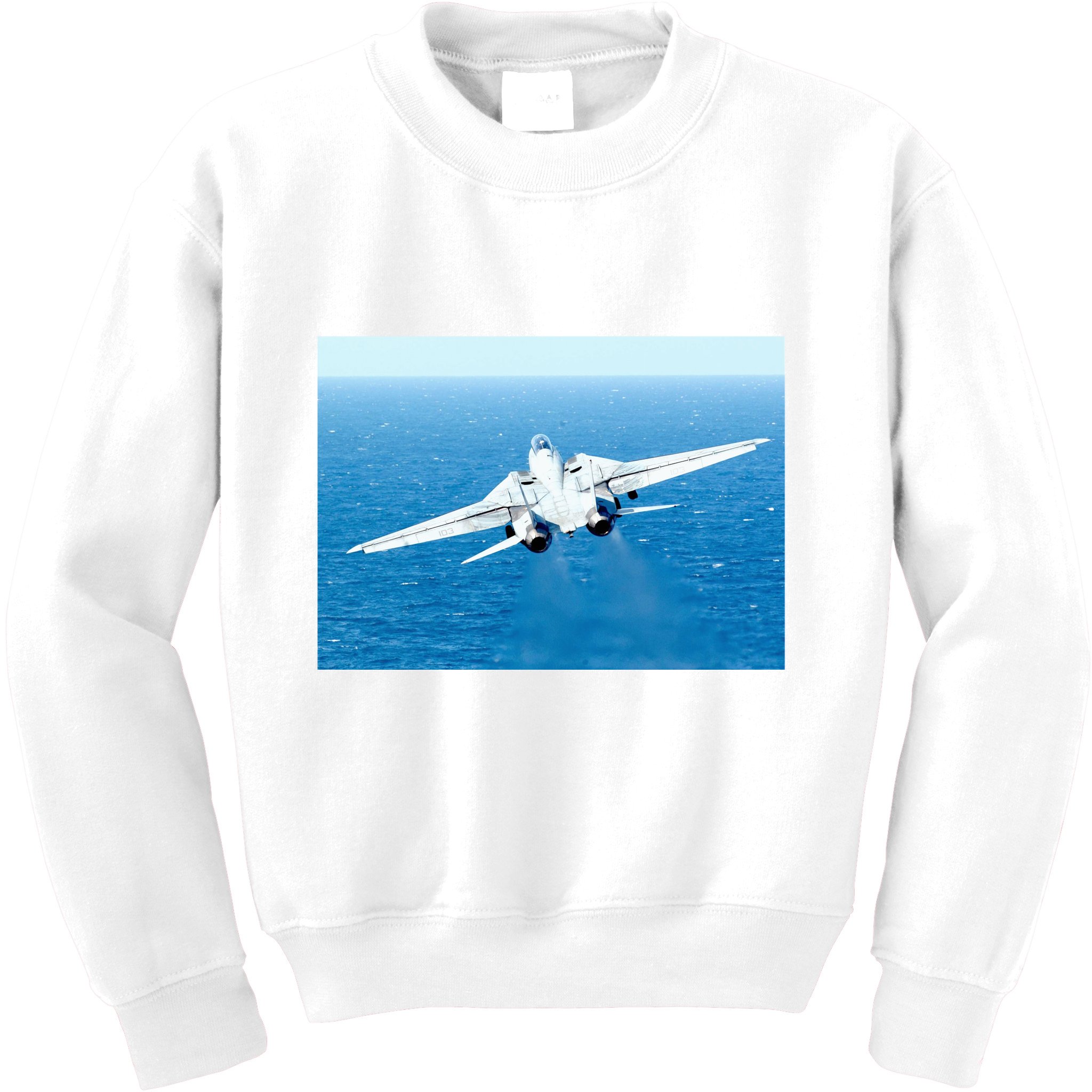 An F14d Tomcat From The Tomcatters Of Fighter Squadron Three One (Vf 31) Kids Sweatshirt