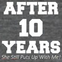 After 10 Years She Still Puts Up With Me! Anniversary Mesh Reversible Basketball Jersey Tank