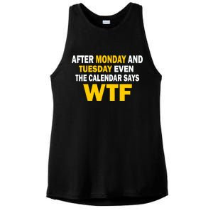 After Monday and Tuesday WTF Ladies PosiCharge Tri-Blend Wicking Tank