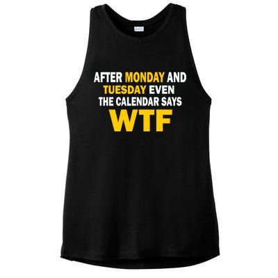 After Monday and Tuesday WTF Ladies PosiCharge Tri-Blend Wicking Tank