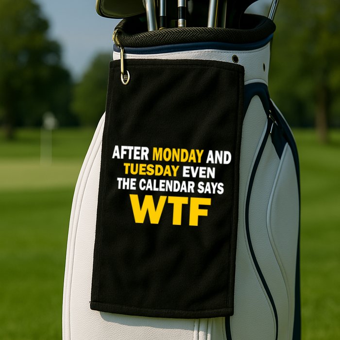 After Monday and Tuesday WTF Golf Towel