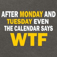 After Monday and Tuesday WTF Cotton Canvas Backpack