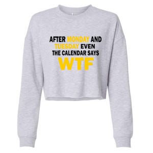 After Monday and Tuesday WTF Cropped Pullover Crew