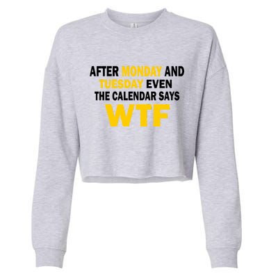 After Monday and Tuesday WTF Cropped Pullover Crew