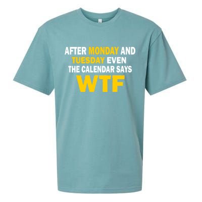 After Monday and Tuesday WTF Sueded Cloud Jersey T-Shirt