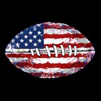 American Football Usa Flag Button