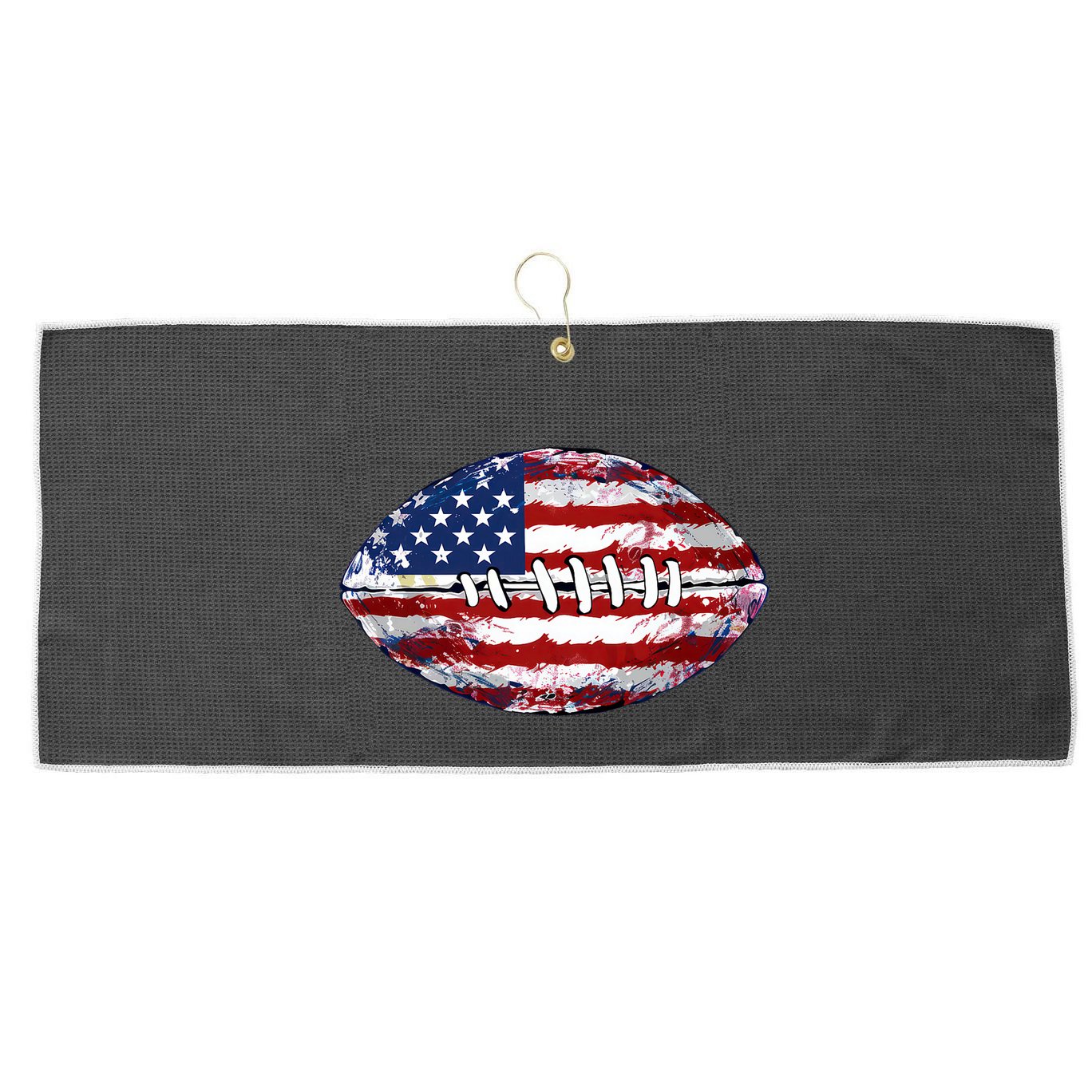 American Football Usa Flag Large Microfiber Waffle Golf Towel