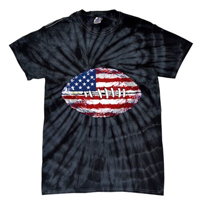 American Football Usa Flag Tie-Dye T-Shirt