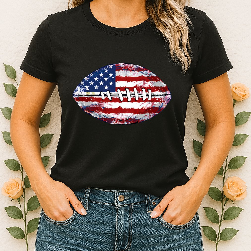 American Football Usa Flag Womens T-Shirt