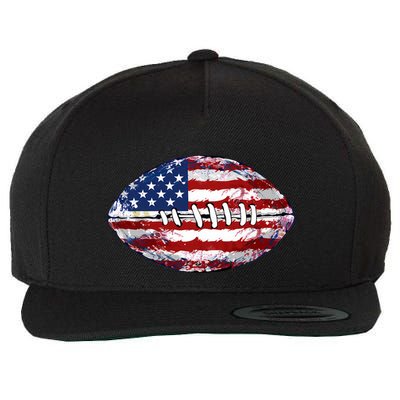 American Football Usa Flag Wool Snapback Cap