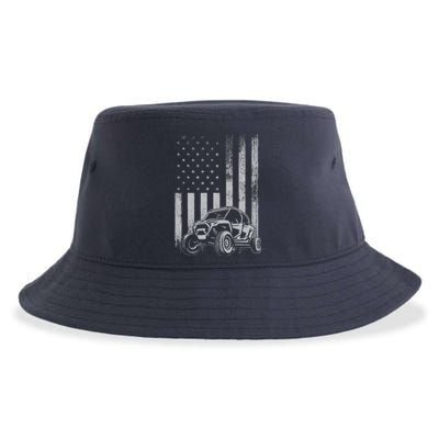 American Flag Utv Side By Side Sxs Off Road 4th Of July Sustainable Bucket Hat