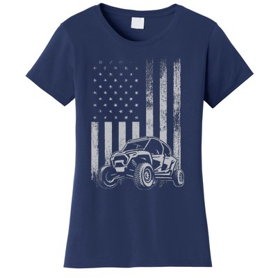 American Flag Utv Side By Side Sxs Off Road 4th Of July Women's T-Shirt