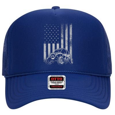 American Flag Utv Side By Side Sxs Off Road 4th Of July High Crown Mesh Back Trucker Hat