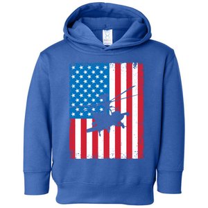 American Flag Usa Chopper Patriotic Veteran's Day Soldier Gift Toddler Hoodie