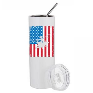 American Flag Usa Chopper Patriotic Veteran's Day Soldier Gift Stainless Steel Tumbler