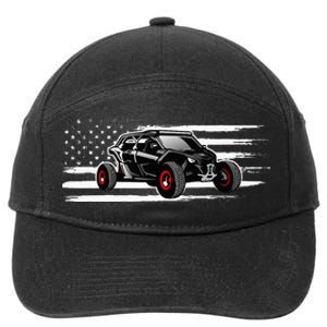 AMERICAN FLAG UTV SIDE BY SIDE SXS OFF ROAD 7-Panel Snapback Hat