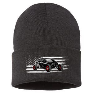 AMERICAN FLAG UTV SIDE BY SIDE SXS OFF ROAD Sustainable Knit Beanie