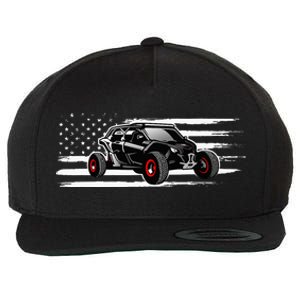 AMERICAN FLAG UTV SIDE BY SIDE SXS OFF ROAD Wool Snapback Cap