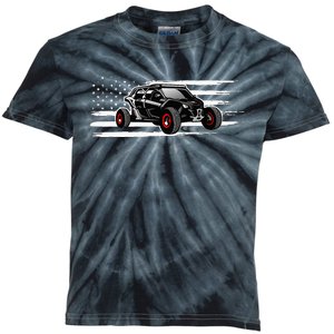 AMERICAN FLAG UTV SIDE BY SIDE SXS OFF ROAD Kids Tie-Dye T-Shirt