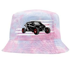 AMERICAN FLAG UTV SIDE BY SIDE SXS OFF ROAD Tie-Dyed Bucket Hat