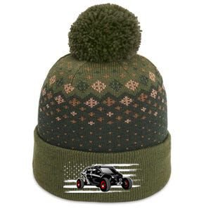 AMERICAN FLAG UTV SIDE BY SIDE SXS OFF ROAD The Baniff Cuffed Pom Beanie